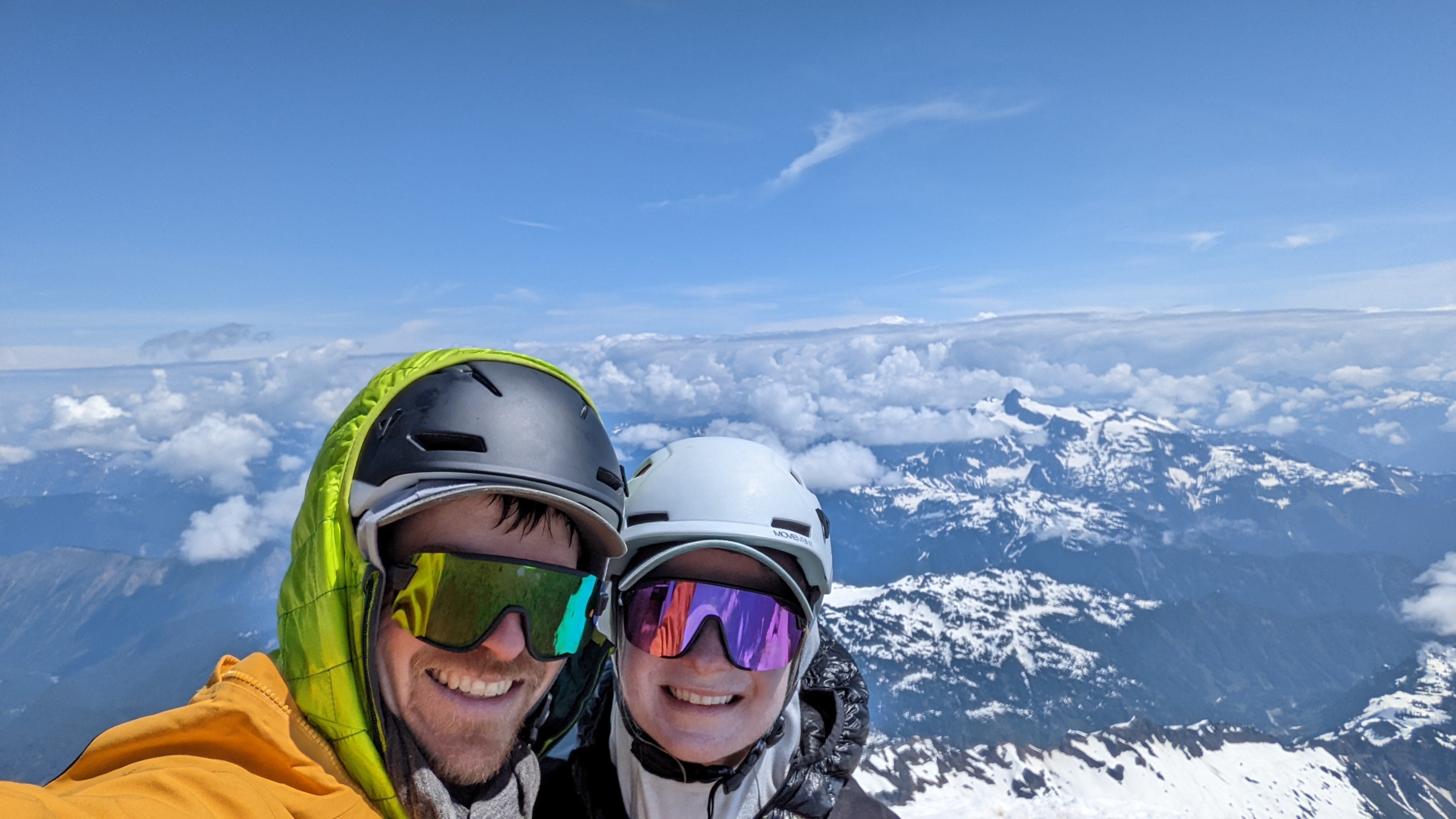 Van lifers at the top of mount baker