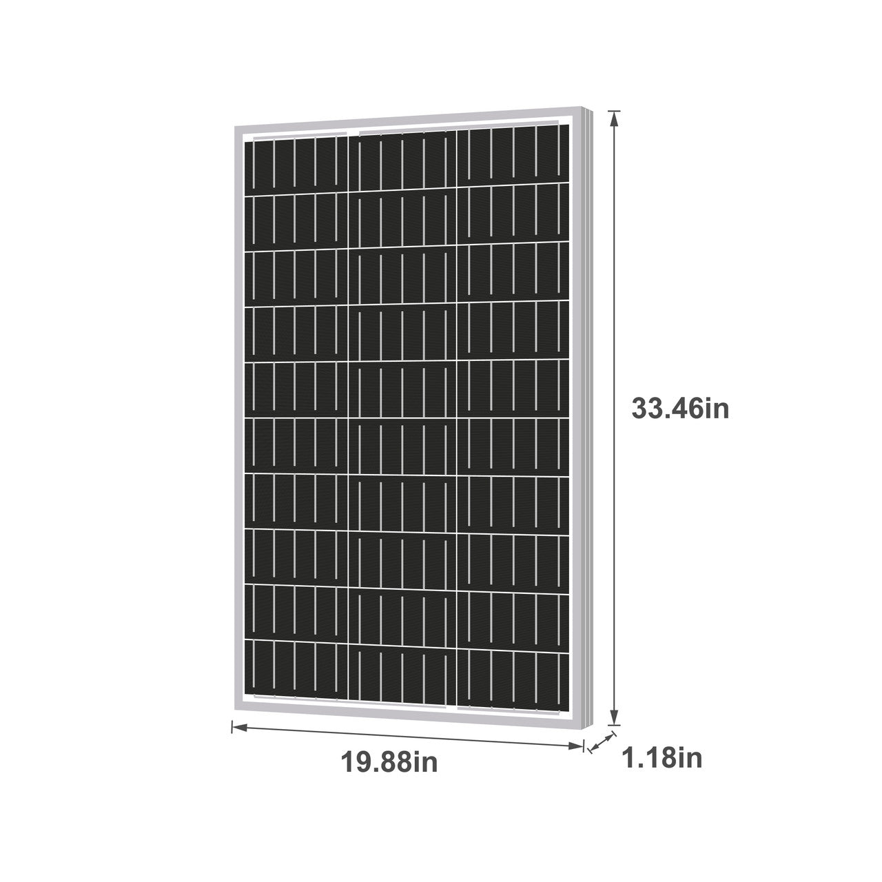 75W 12V Monocrystalline Solar Panel - Unaka Gear Co.