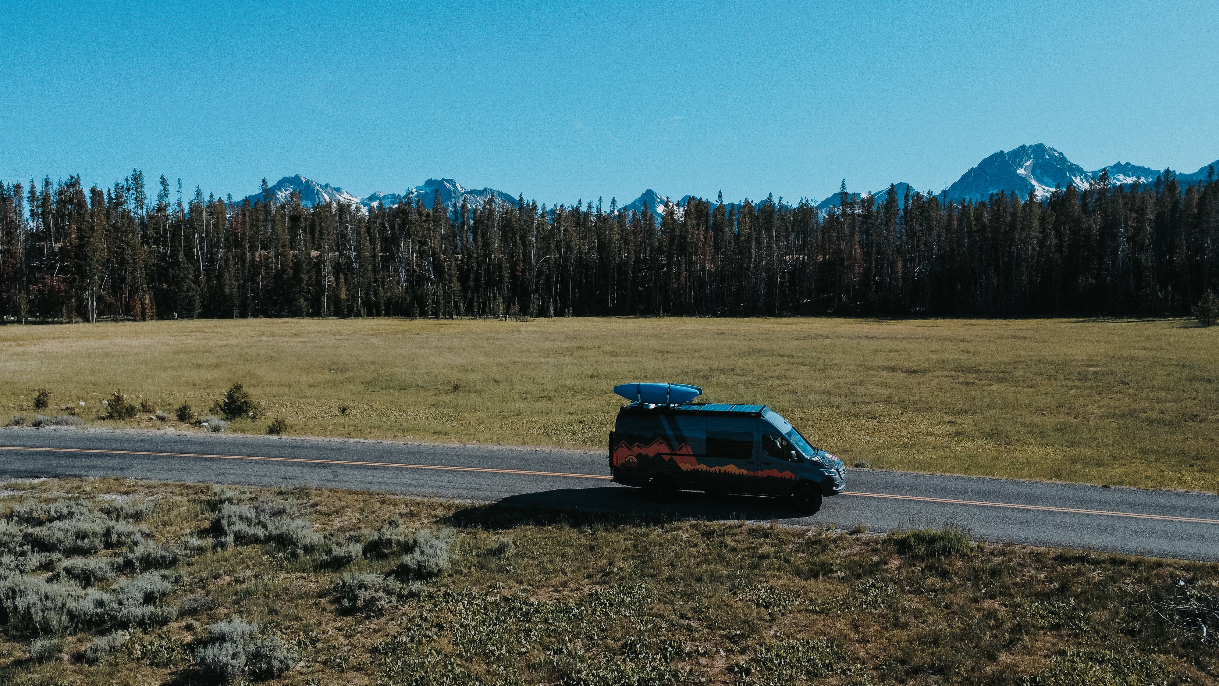 Unaka gear co mercedes sprinter roof rack in mountains