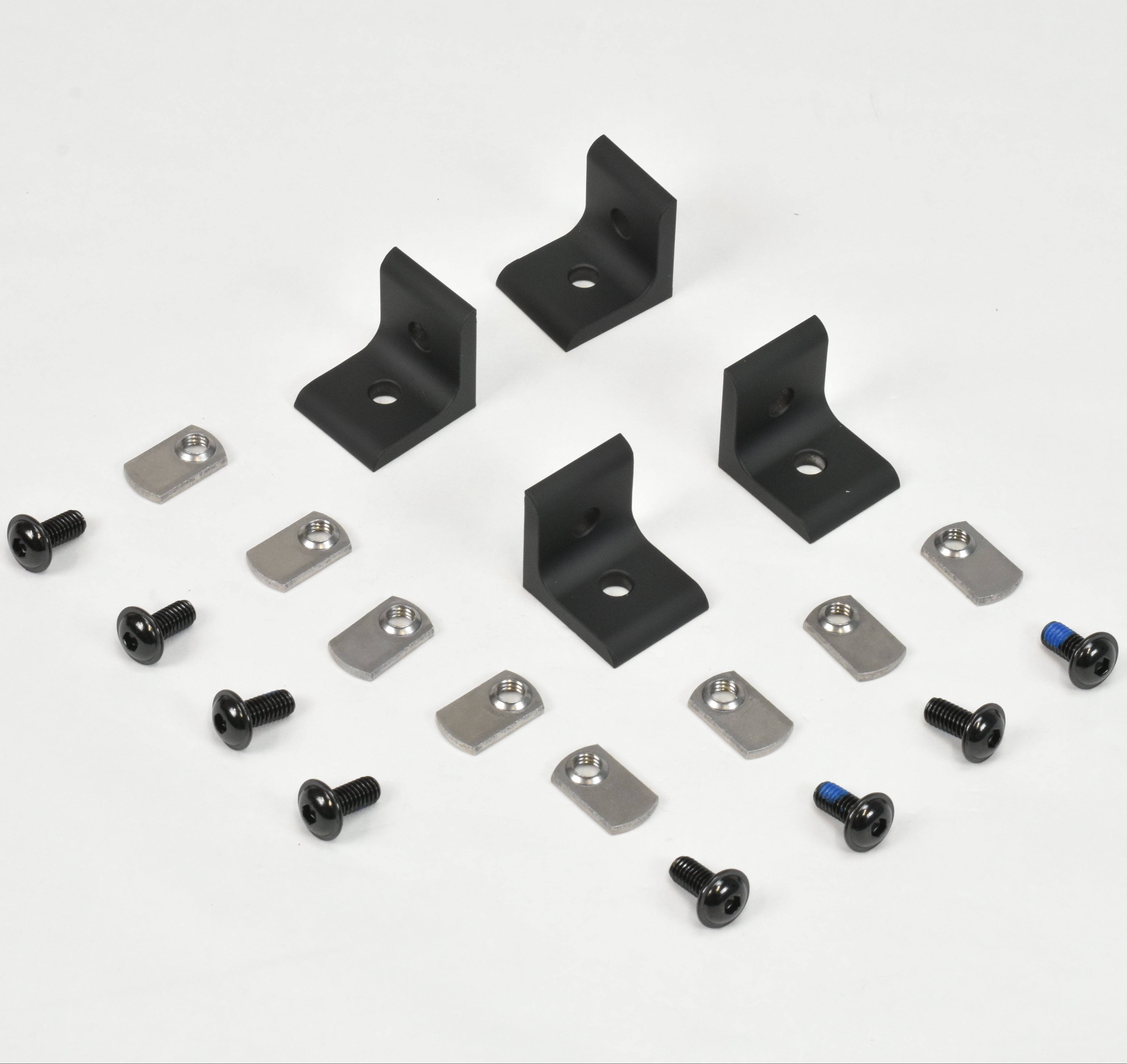CROSS BAR HARDWARE KIT: QTY 4 X 2 HOLE BRACKETS & HARDWARE - Unaka Gear Co.