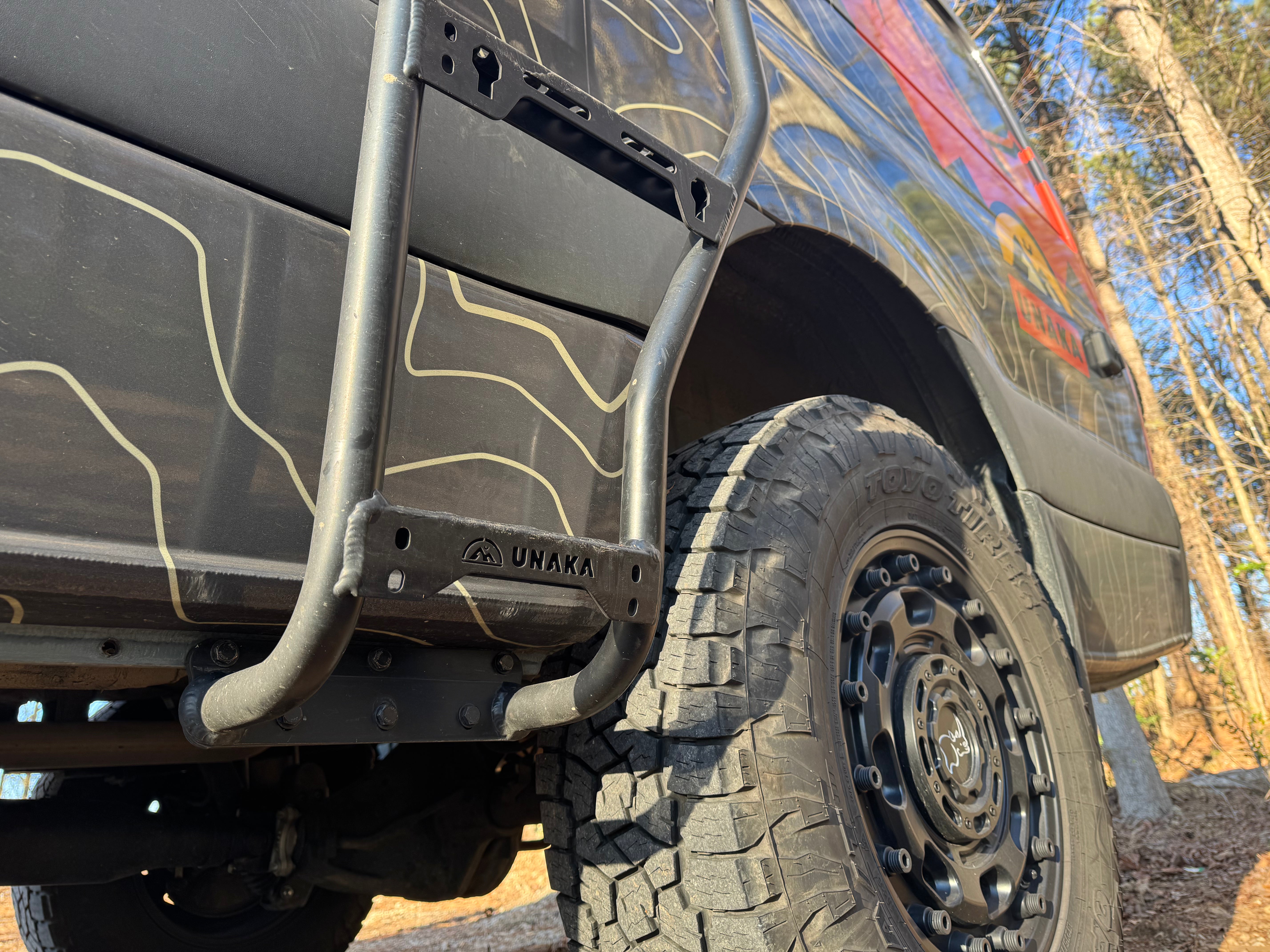 Mercedes Sprinter Wheel Wrap Ladder - Unaka Gear Co.