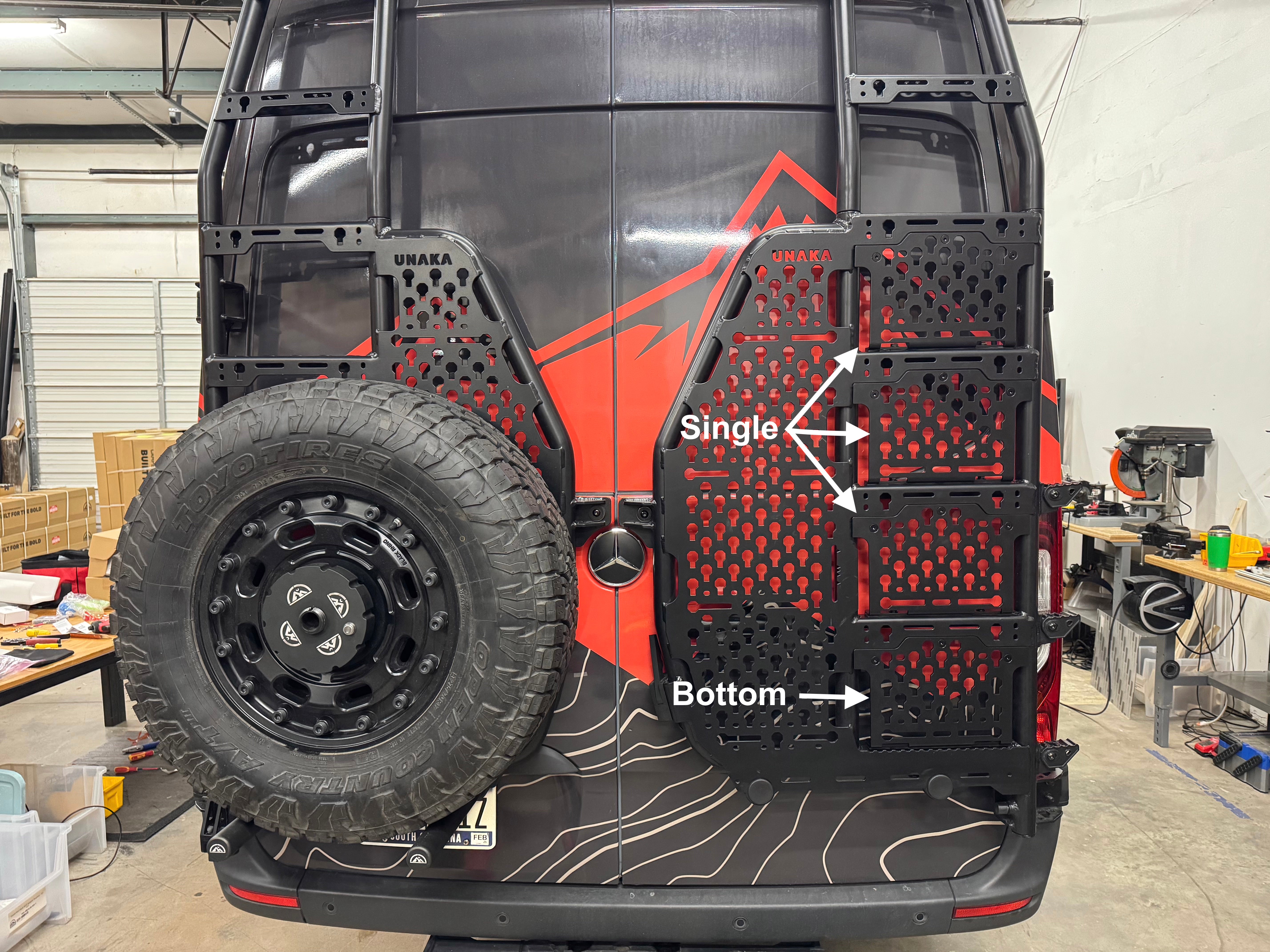 Rear Ladder System - Molle Panels - Unaka Gear Co.