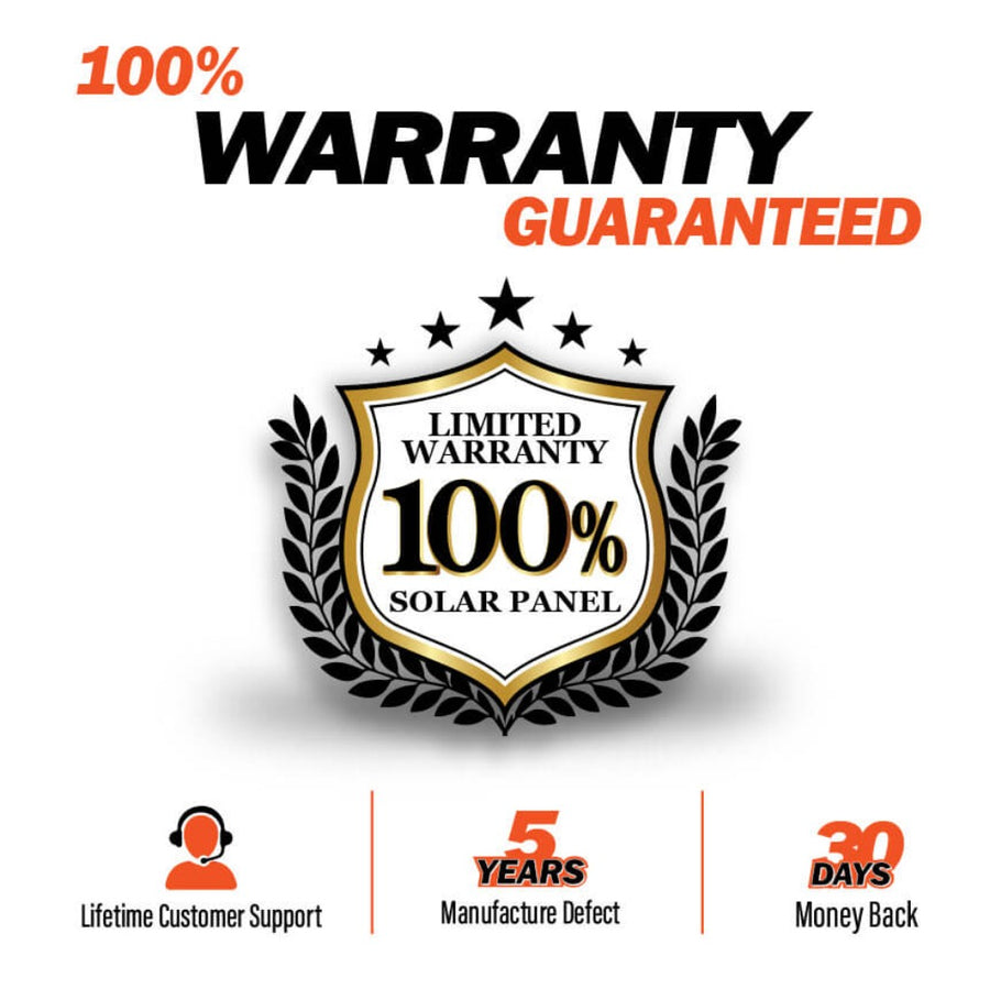 MEGA 100 | 100 Watt Solar Panel | Premier 12V Off-Grid Solar Panel for Vans, Campers, Boats | 25-Year Output Warranty | UL Certified - Unaka Gear Co.