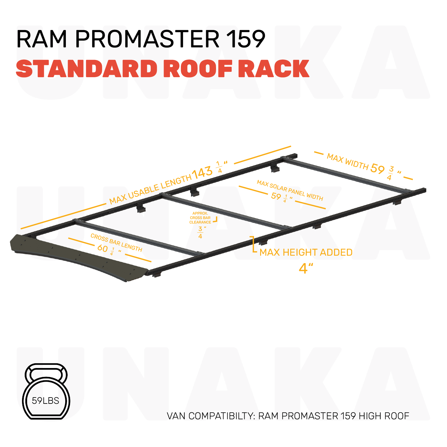 ram promaster roof rack 159 dimensions