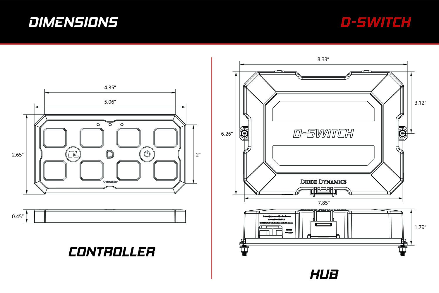 D-Switch 8-Channel Switch Panel - Unaka Gear Co.