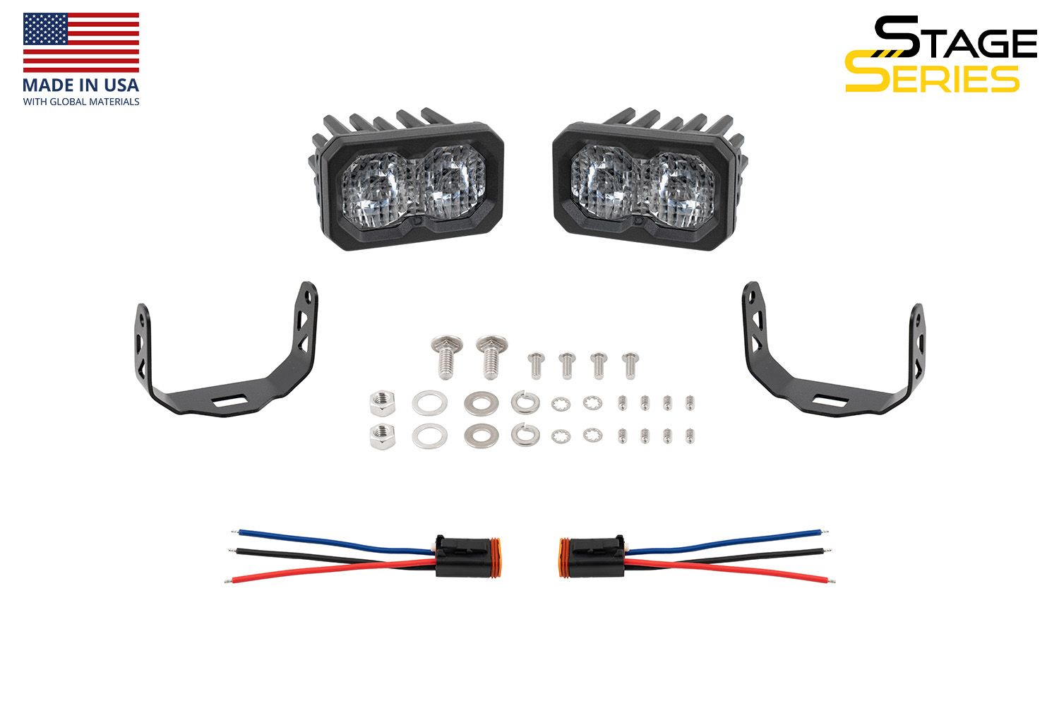 C2 2.0 SAE/DOT White Sport LED Pod (pair) - Unaka Gear Co.