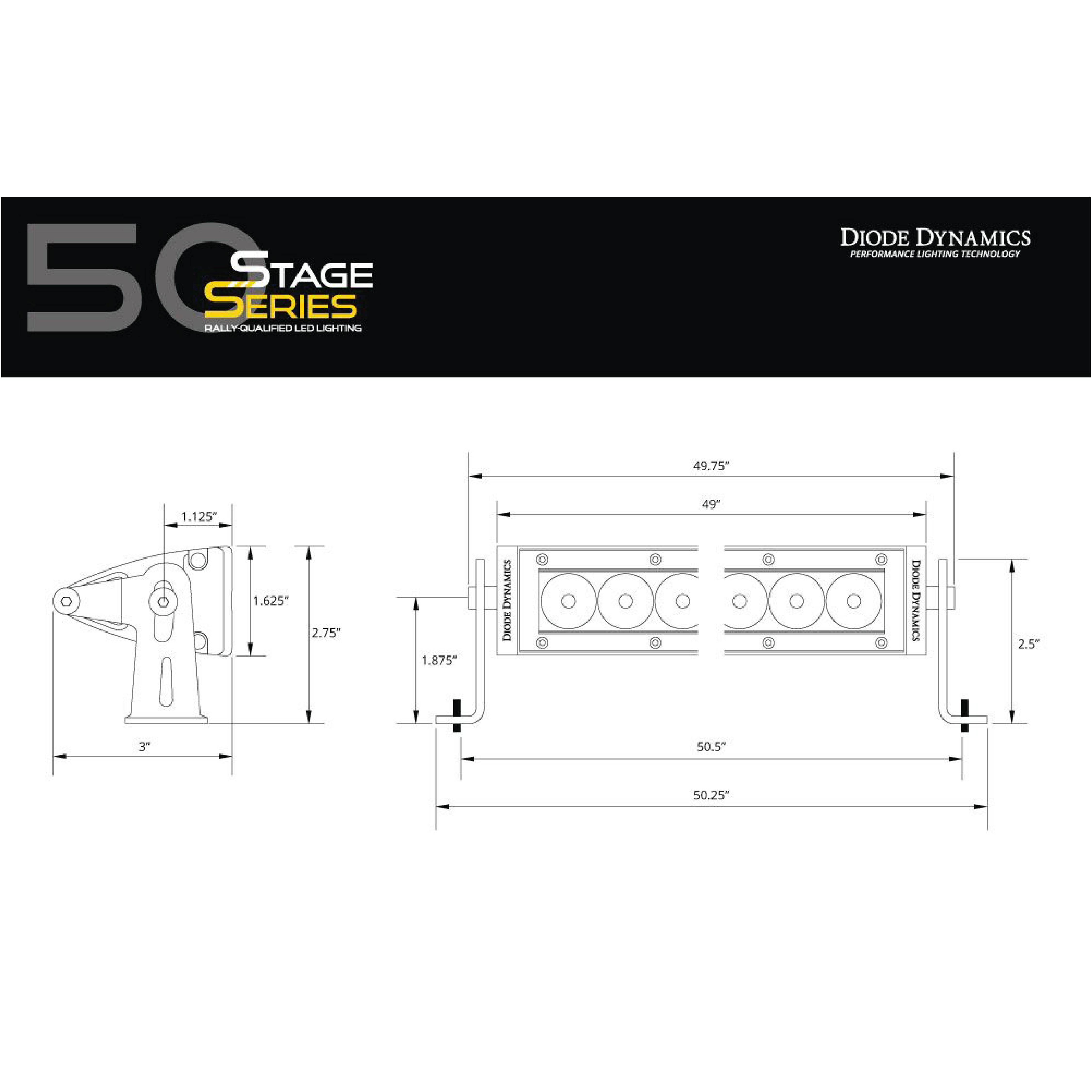 DIODE DYNAMICS STAGE SERIES 50" LIGHT BAR - Unaka Gear Co.
