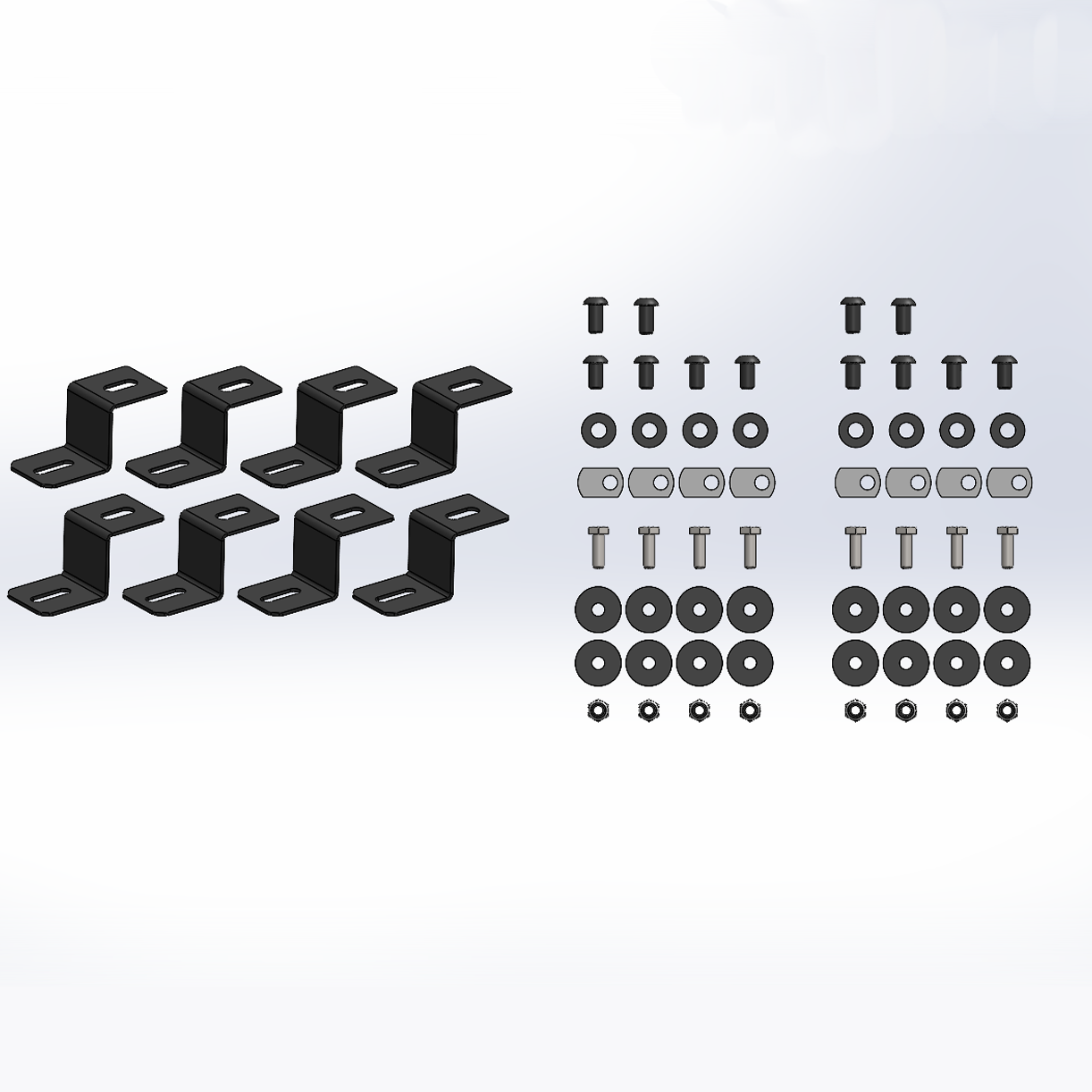 FLUSH MOUNT SOLAR PANEL BRACKETS - STAINLESS - Unaka Gear Co.