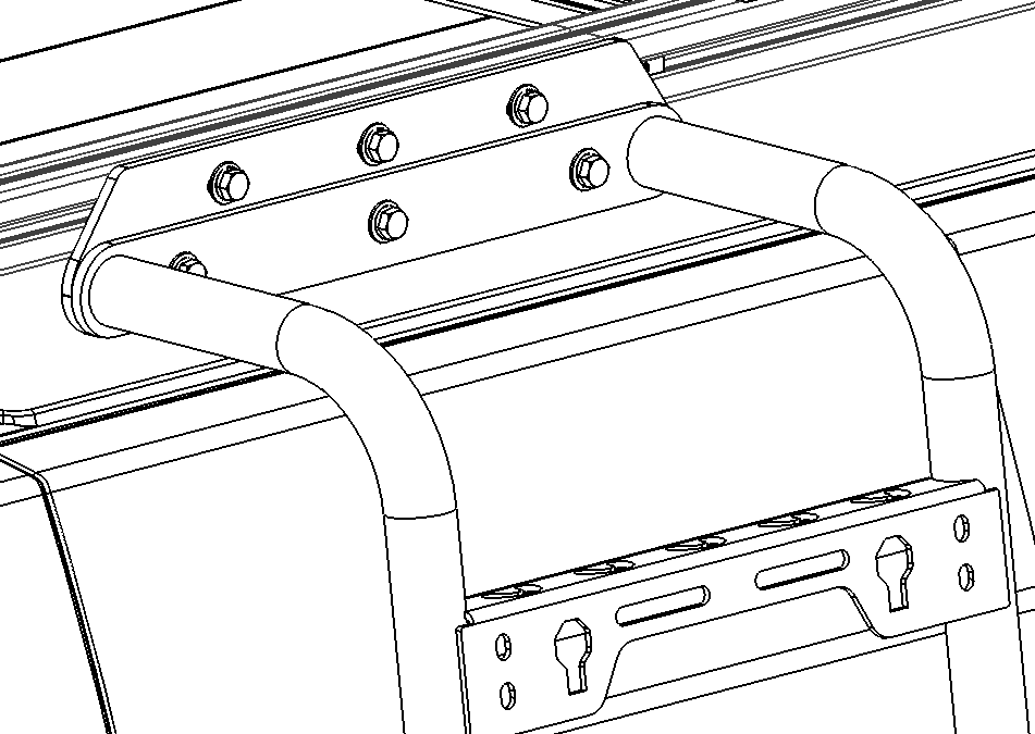 Transit Standard Roof Rack Ladder Adapter