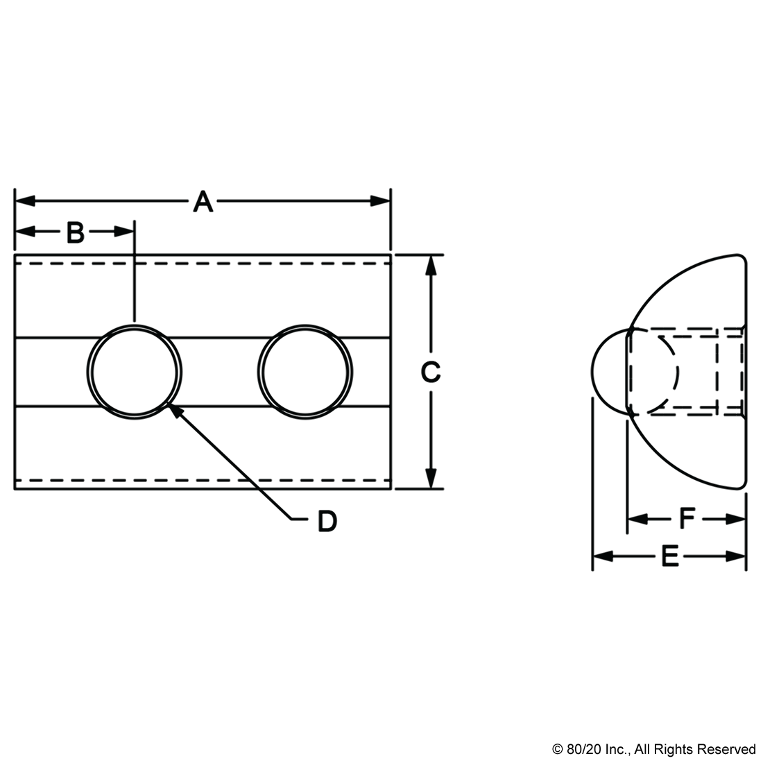 8020 - 5/16-18 Roll-In T-Nut with Ball Spring - Stainless - Unaka Gear Co.