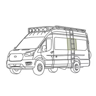 Ford Transit Stealth Middle Window Cover - Factory Plastic Trim
