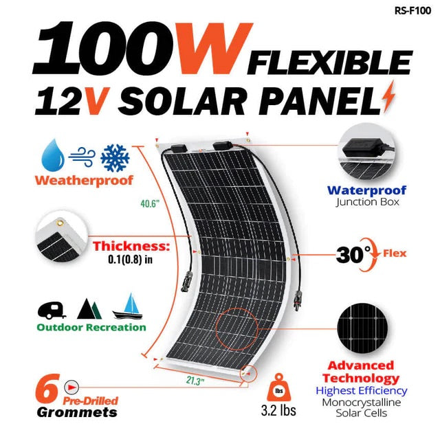 Rich Solar - 100W - 12V Solar Panel - FLEX