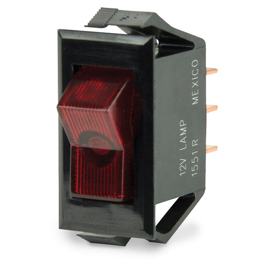 BEP Illuminated SPST Rocker Switch - Red LED - 12V - OFF/ON [1001705]