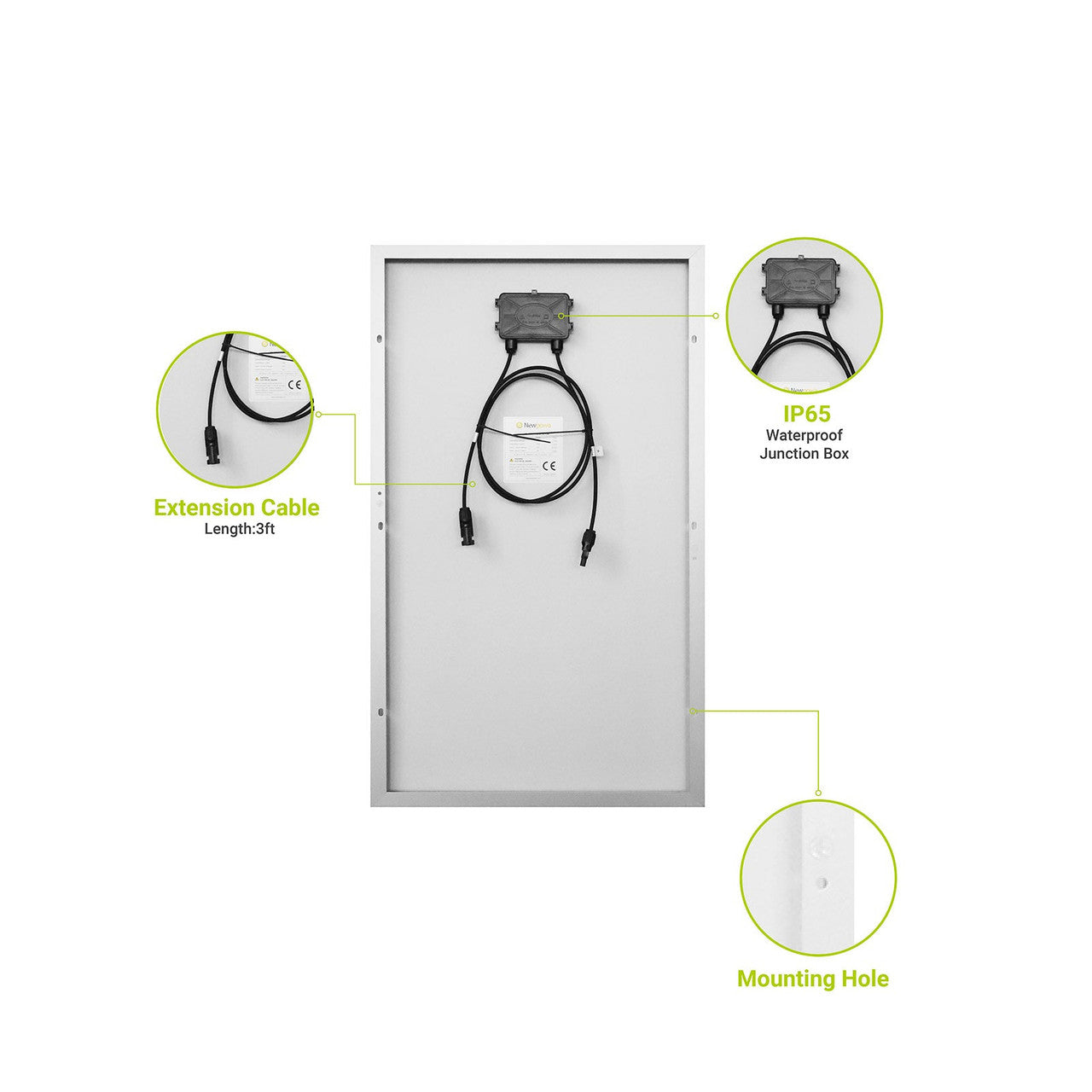 75W 12V Monocrystalline Solar Panel - Unaka Gear Co.