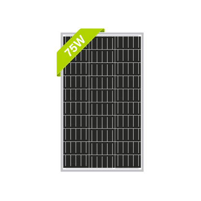 75W 12V Monocrystalline Solar Panel - Unaka Gear Co.