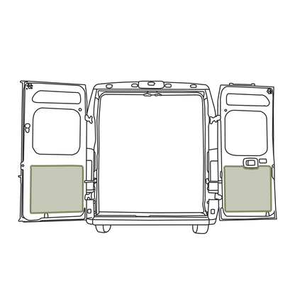 Van Essential - Ram ProMaster Lower Rear Door Storage Panel (Pair)