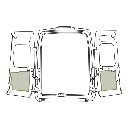 Van Essential - Ford Transit Lower Rear Door Storage Panels (Pair)