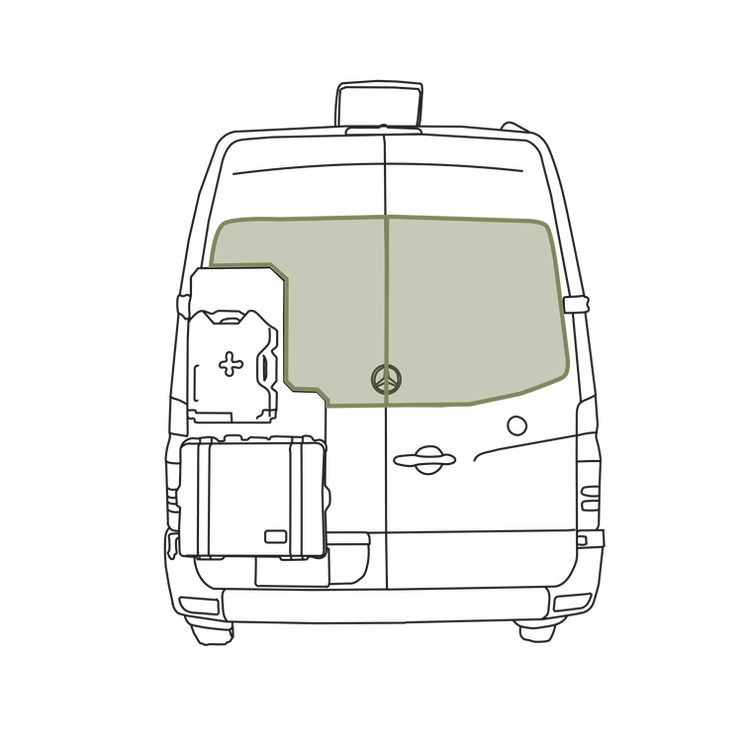 Van Essential - MERCEDES Sprinter Rear Door Window Covers (Pair)