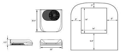 VELIT 2000R MINI- 12V/48V - ROOFTOP AIR CONDITIONER