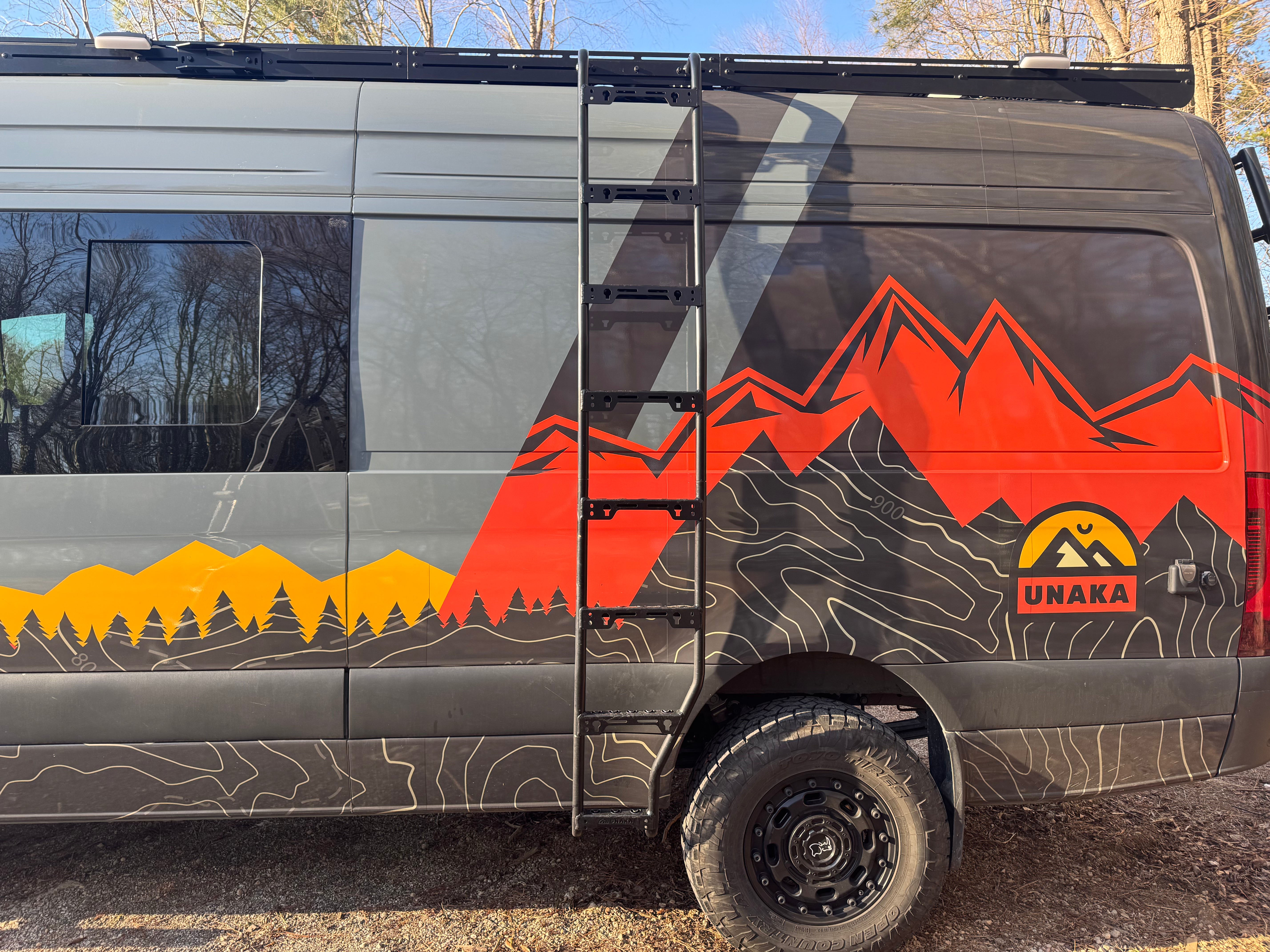 Mercedes Sprinter Wheel Wrap Ladder - Unaka Gear Co.