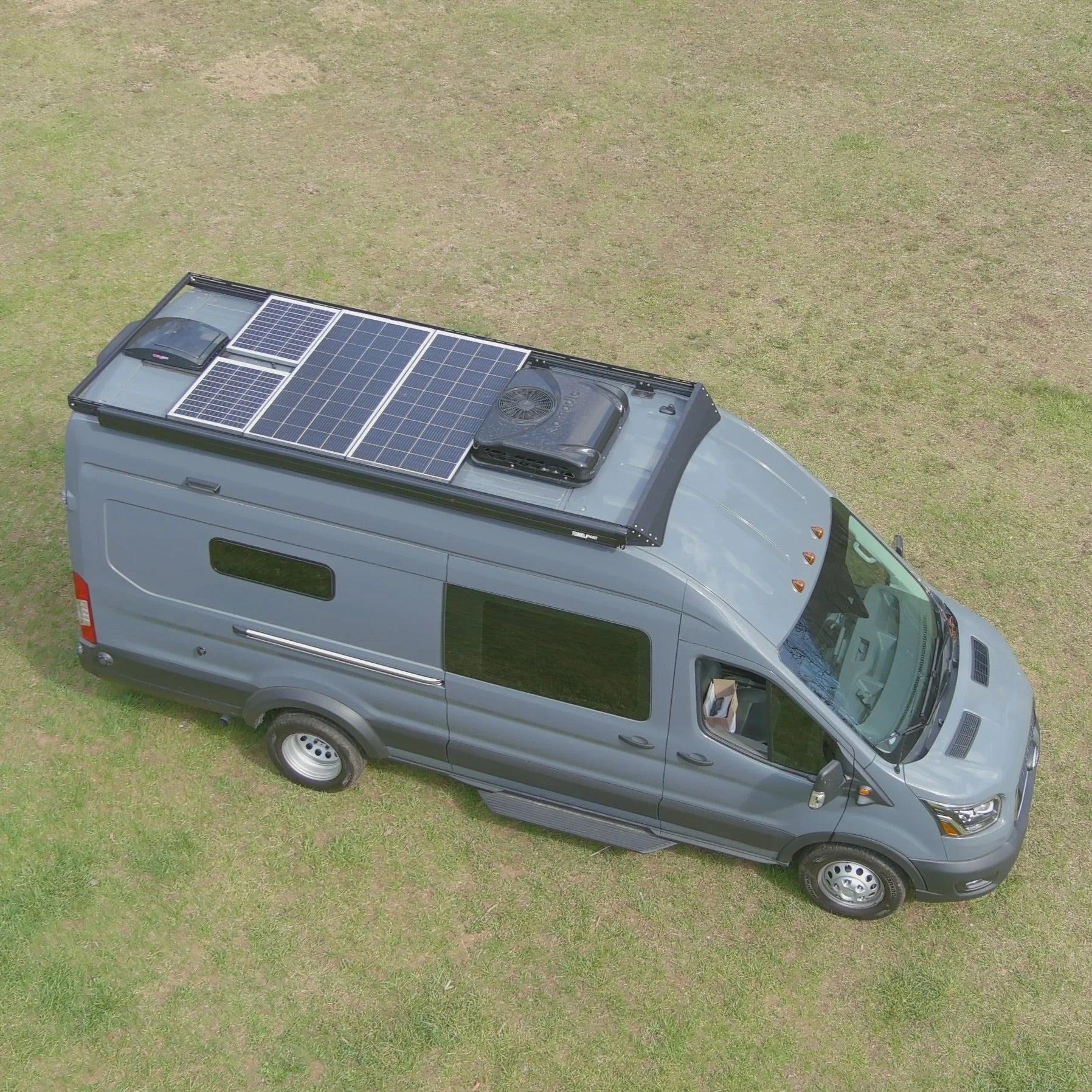 Ford Transit Bundle:  HSLD Roof Rack + Solar Panels - Save 10%