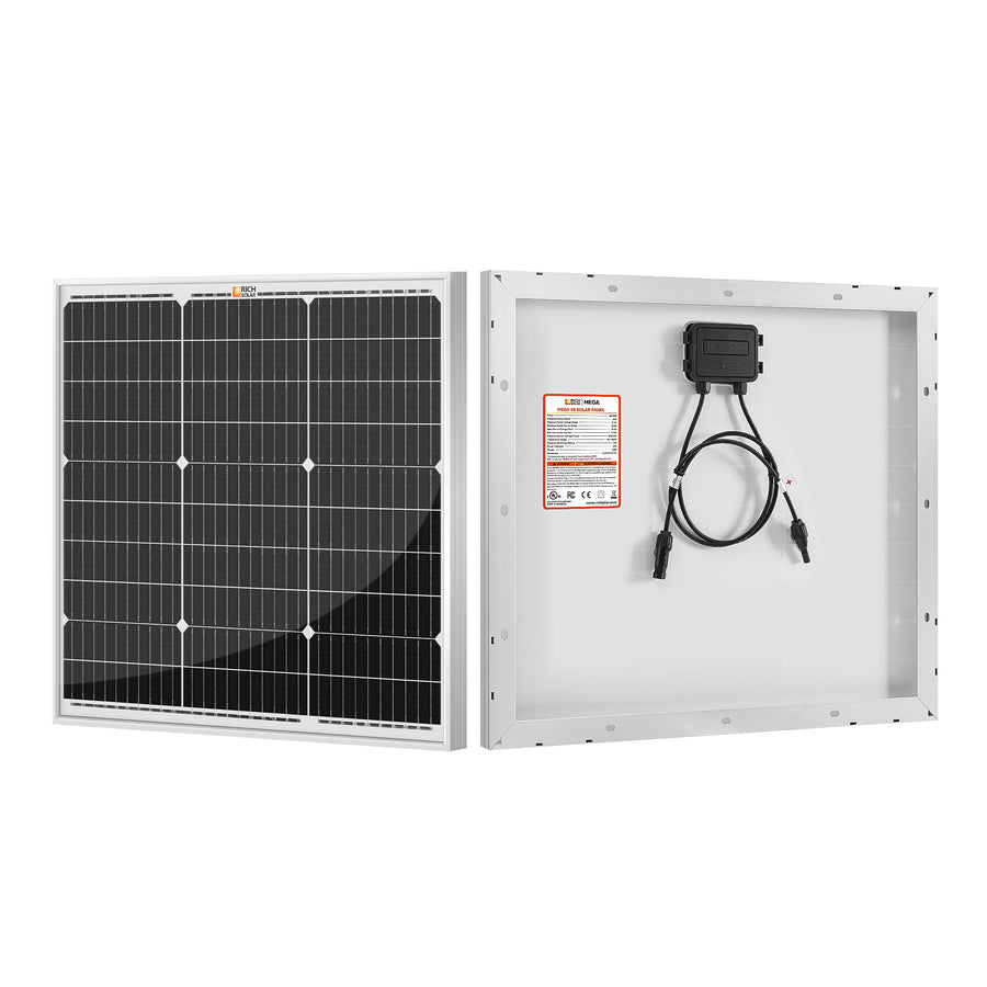 MEGA 50 | 50 Watt Solar Panel | Compact 12V Off-Grid Solar Panel for Boats, Vans, Trailers | 25-Year Output Warranty | UL Certified - Unaka Gear Co.