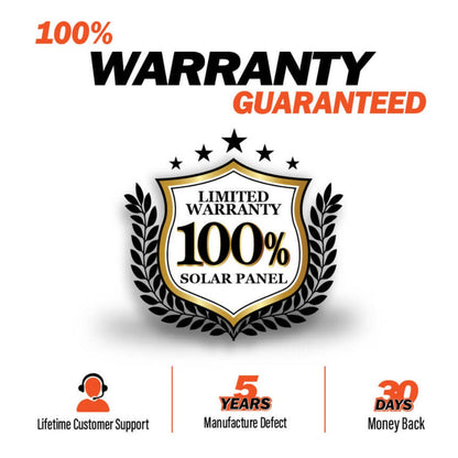 MEGA 100 | 100 Watt Solar Panel | Premier 12V Off-Grid Solar Panel for Vans, Campers, Boats | 25-Year Output Warranty | UL Certified - Unaka Gear Co.