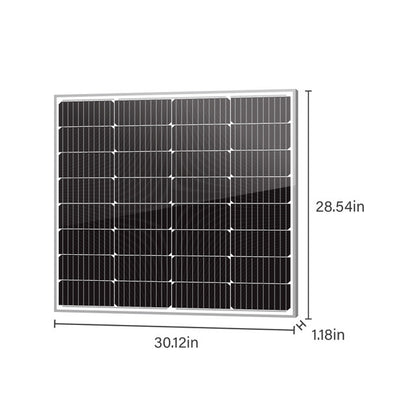 100W 12V Compact Mono Solar Panel - Unaka Gear Co.
