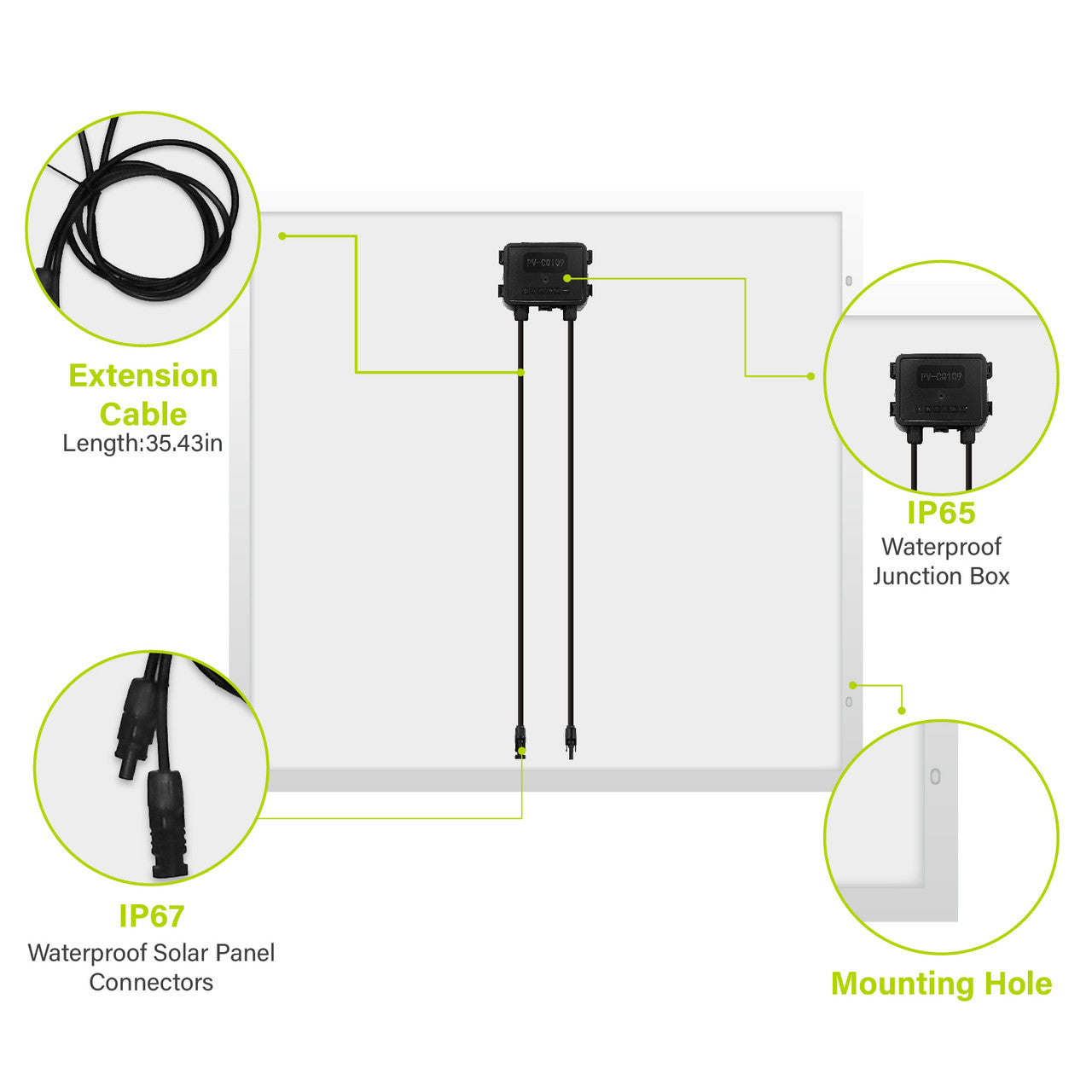 100W 12V Compact Mono Solar Panel - Unaka Gear Co.