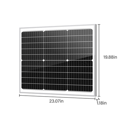 50W 12V Monocrystalline Solar Panel Version 2 - Unaka Gear Co.