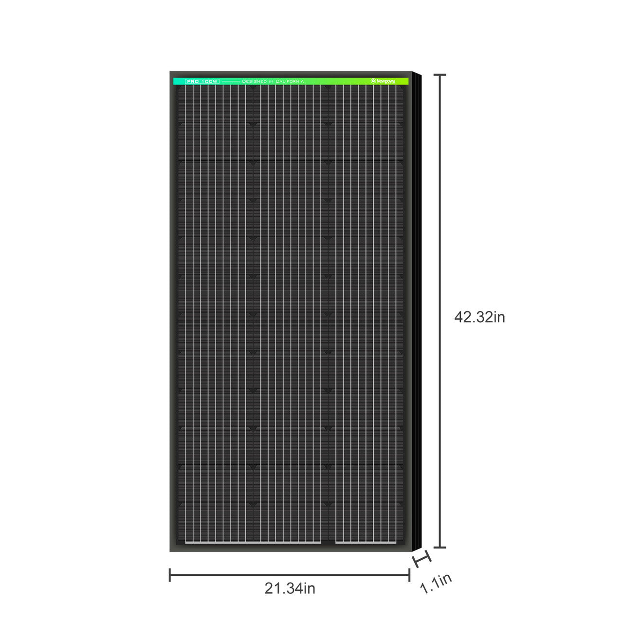 Newpowa - Pro 100W 12V Monocrystalline Solar Panel