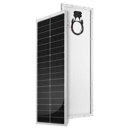 MEGA 100 SLIM | 100 Watt Slim Solar Panel | Compact 12V Off-Grid Narrow Solar Panel for Vans, Overlanders, Boats | 25-Year Output Warranty | UL Certified - Unaka Gear Co.