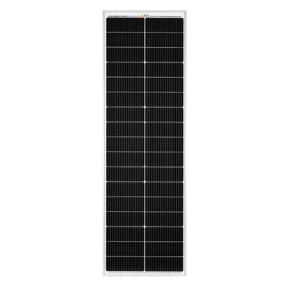 MEGA 100 SLIM | 100 Watt Slim Solar Panel | Compact 12V Off-Grid Narrow Solar Panel for Vans, Overlanders, Boats | 25-Year Output Warranty | UL Certified - Unaka Gear Co.