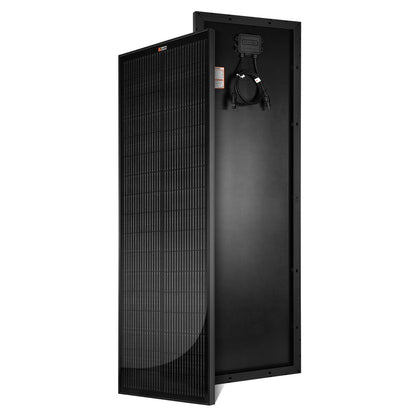 MEGA 100 SLIM | 100 Watt Slim Solar Panel | Compact 12V Off-Grid Narrow Solar Panel for Vans, Overlanders, Boats | 25-Year Output Warranty | UL Certified - Unaka Gear Co.