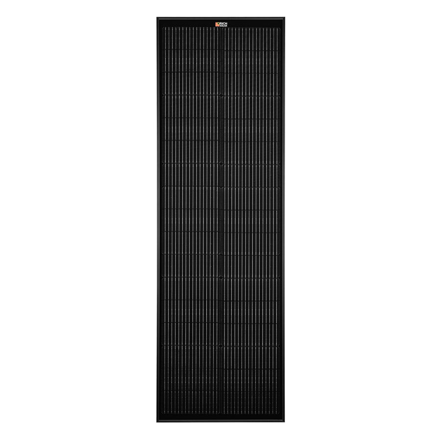MEGA 100 SLIM | 100 Watt Slim Solar Panel | Compact 12V Off-Grid Narrow Solar Panel for Vans, Overlanders, Boats | 25-Year Output Warranty | UL Certified - Unaka Gear Co.