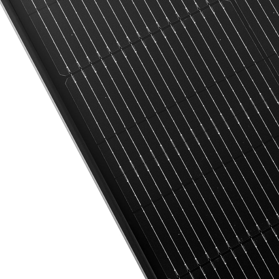 MEGA 100 SLIM | 100 Watt Slim Solar Panel | Compact 12V Off-Grid Narrow Solar Panel for Vans, Overlanders, Boats | 25-Year Output Warranty | UL Certified - Unaka Gear Co.