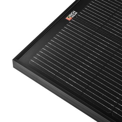 MEGA 100 SLIM | 100 Watt Slim Solar Panel | Compact 12V Off-Grid Narrow Solar Panel for Vans, Overlanders, Boats | 25-Year Output Warranty | UL Certified - Unaka Gear Co.