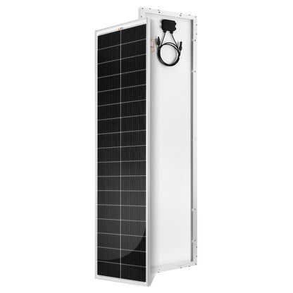 MEGA 130 SLIM | 130 Watt Slim Solar Panel | Compact 12V Narrow Panel for Vans, Campers, Boats | UL Certified - Unaka Gear Co.