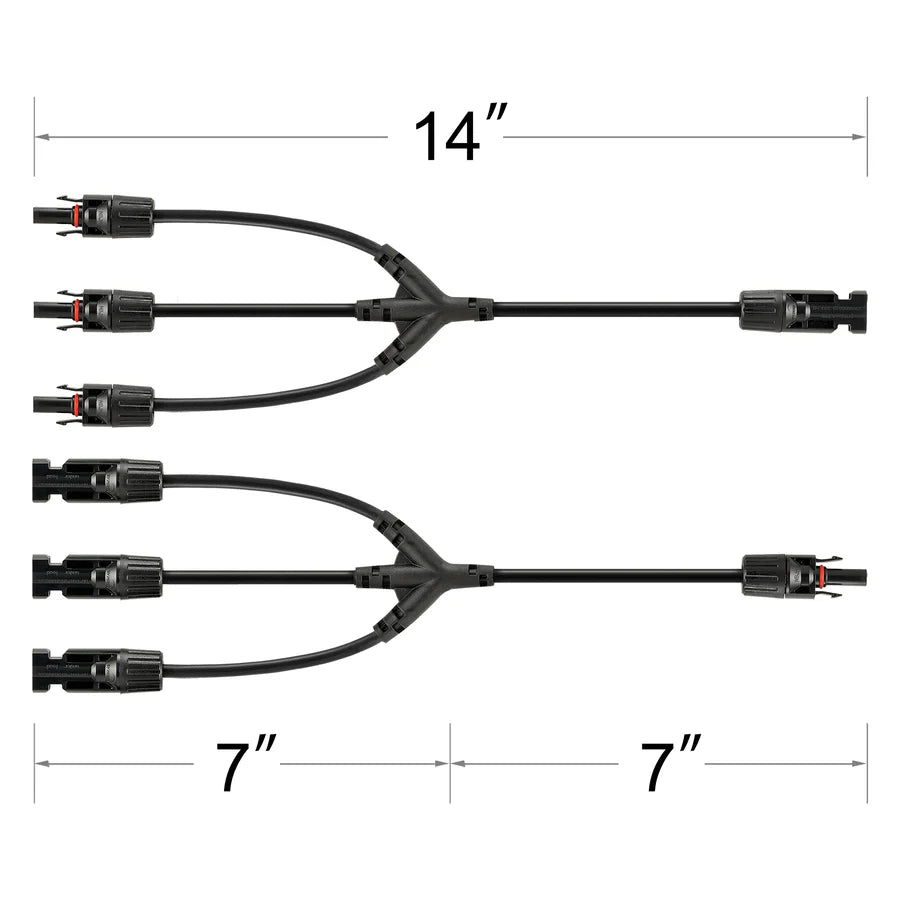RICH SOLAR - Y BRANCH PARALLEL ADAPTERS 3 TO 1 - Unaka Gear Co.