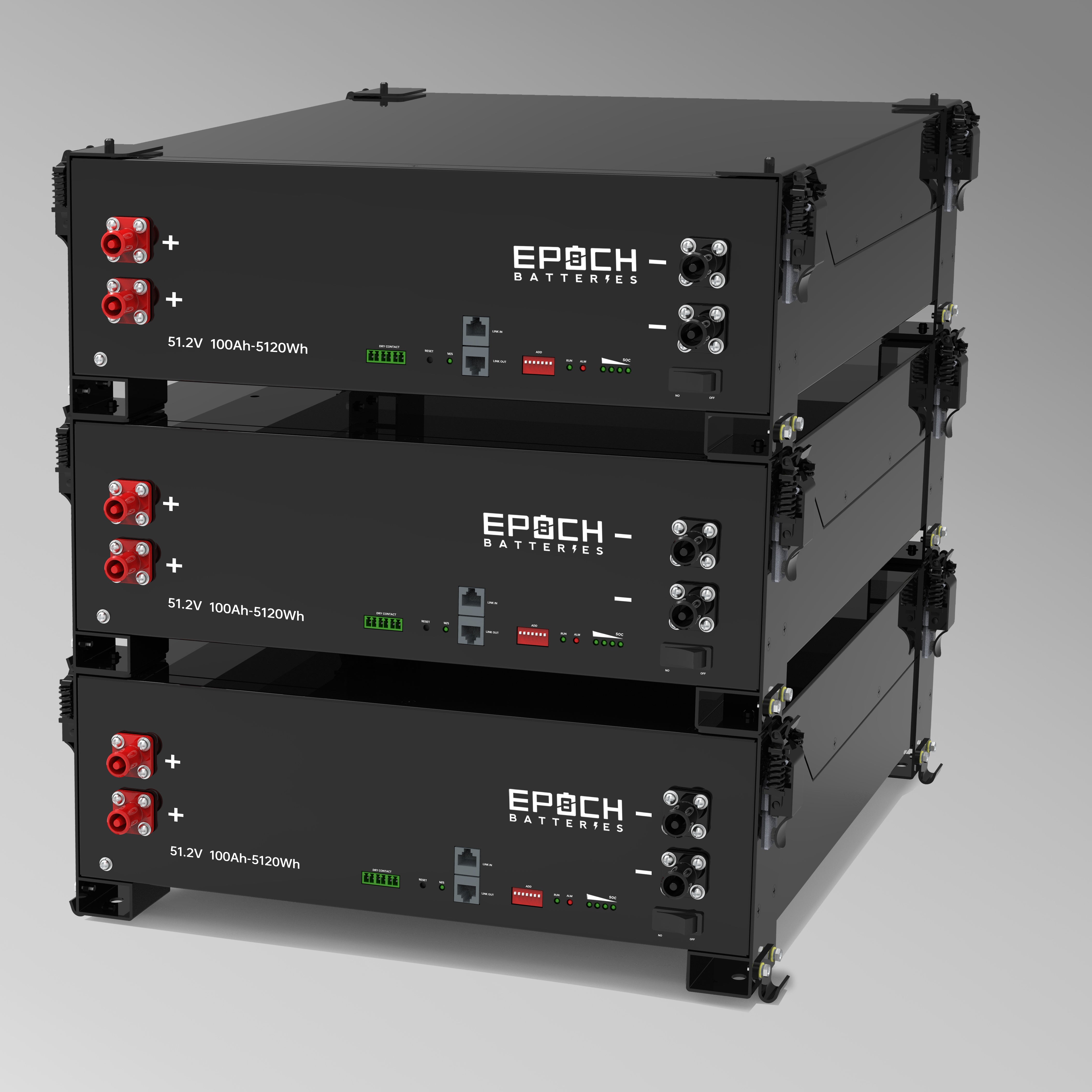 Epoch - 48V 100Ah 5.12kWh - Self-Heating Server Rack Lithium Battery