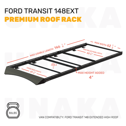 Ford Transit Roof Rack 148 ext dimensions