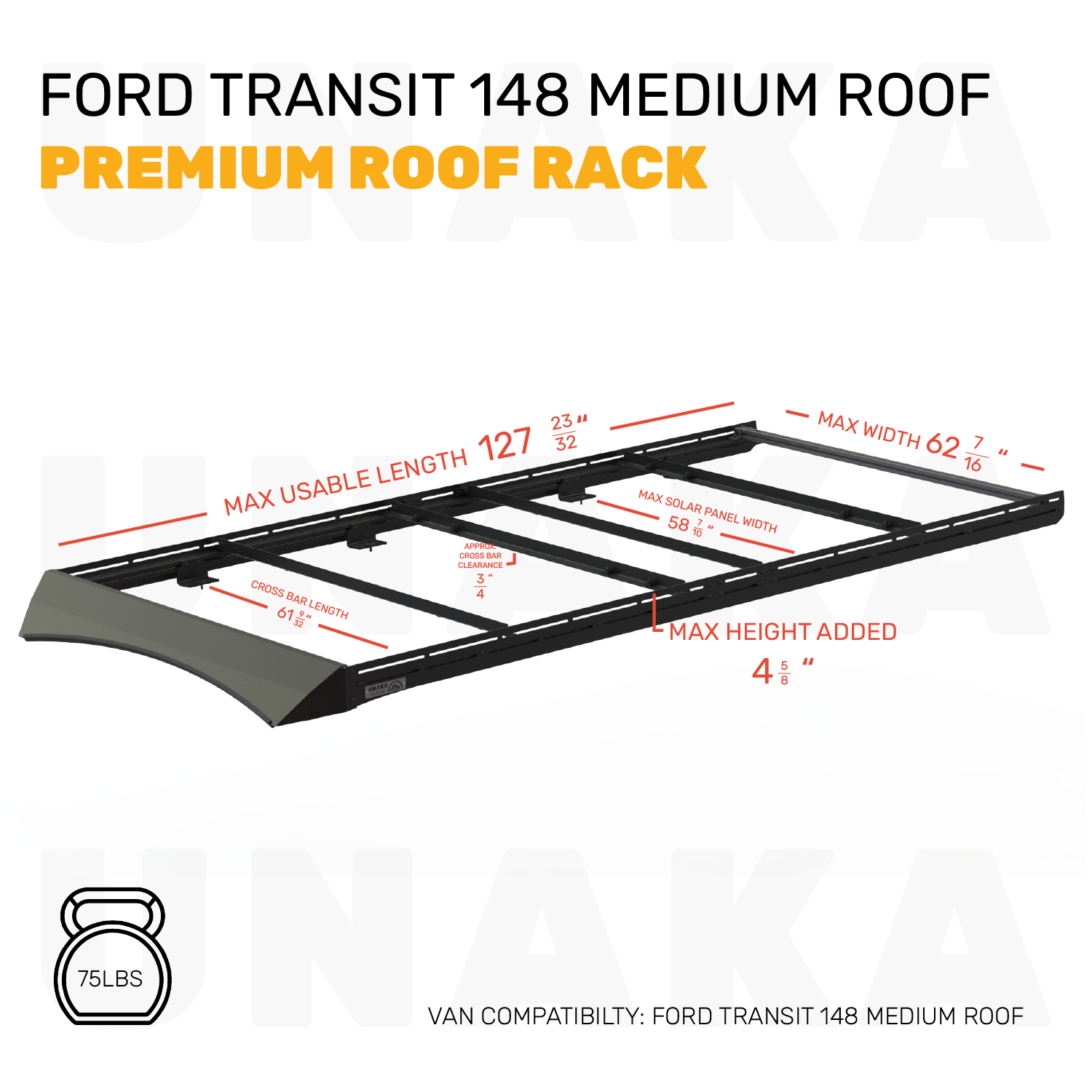 Ford Transit Roof Rack - Premium - 148" Medium Roof
