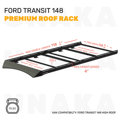 ford transit roof rack 148 dimensions