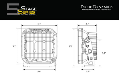 DIODE DYNAMICS SS5 LED POD LIGHT (ONE) - Unaka Gear Co.