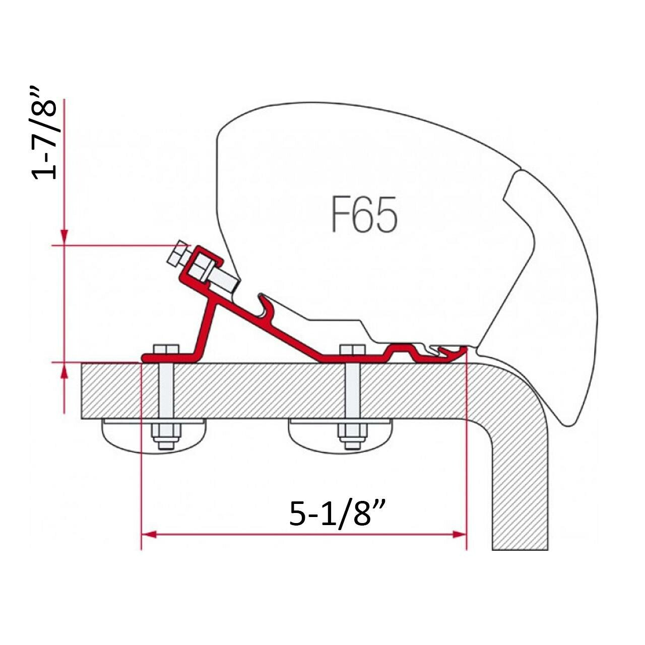 FIAMMA - ADAPTER STANDARD F65 EAGLE 400 - 98655-969 - Unaka Gear Co.