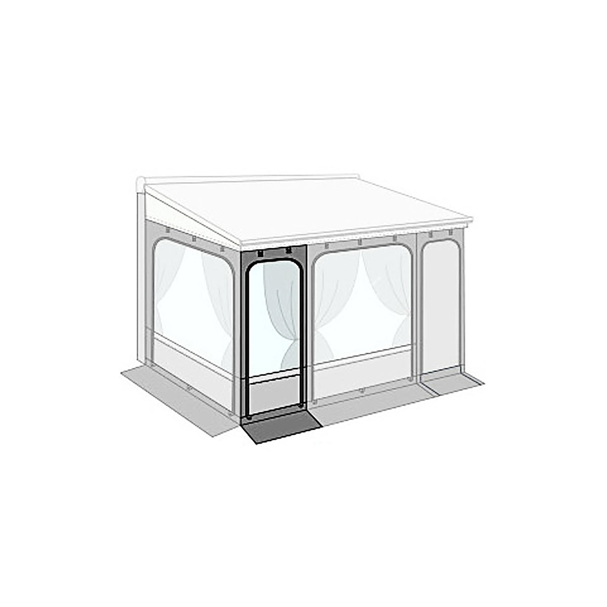 FIAMMA - AWNING PRIVACY ROOM FRONT PANEL 70 - 08364C01- - Unaka Gear Co.