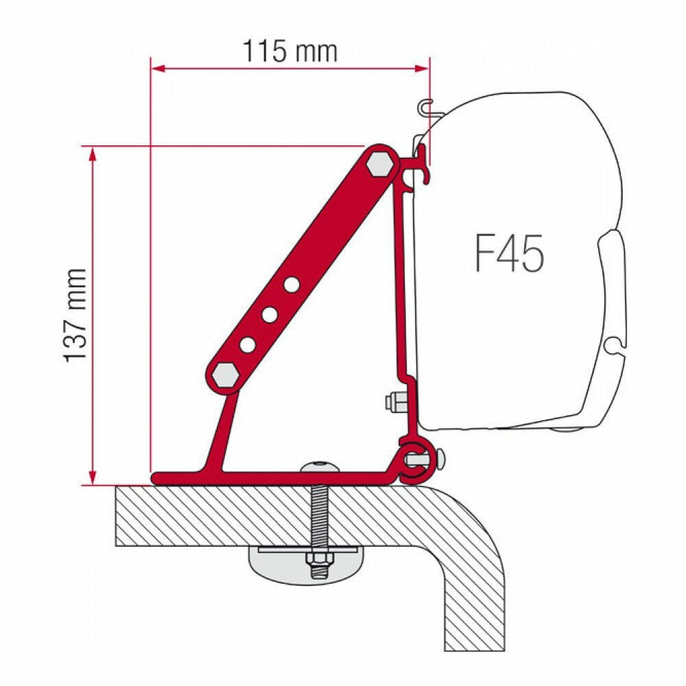 FIAMMA - F45 ROOF ADAPTER BRACKET KIT (3 PCS) - 98655-316 - Unaka Gear Co.