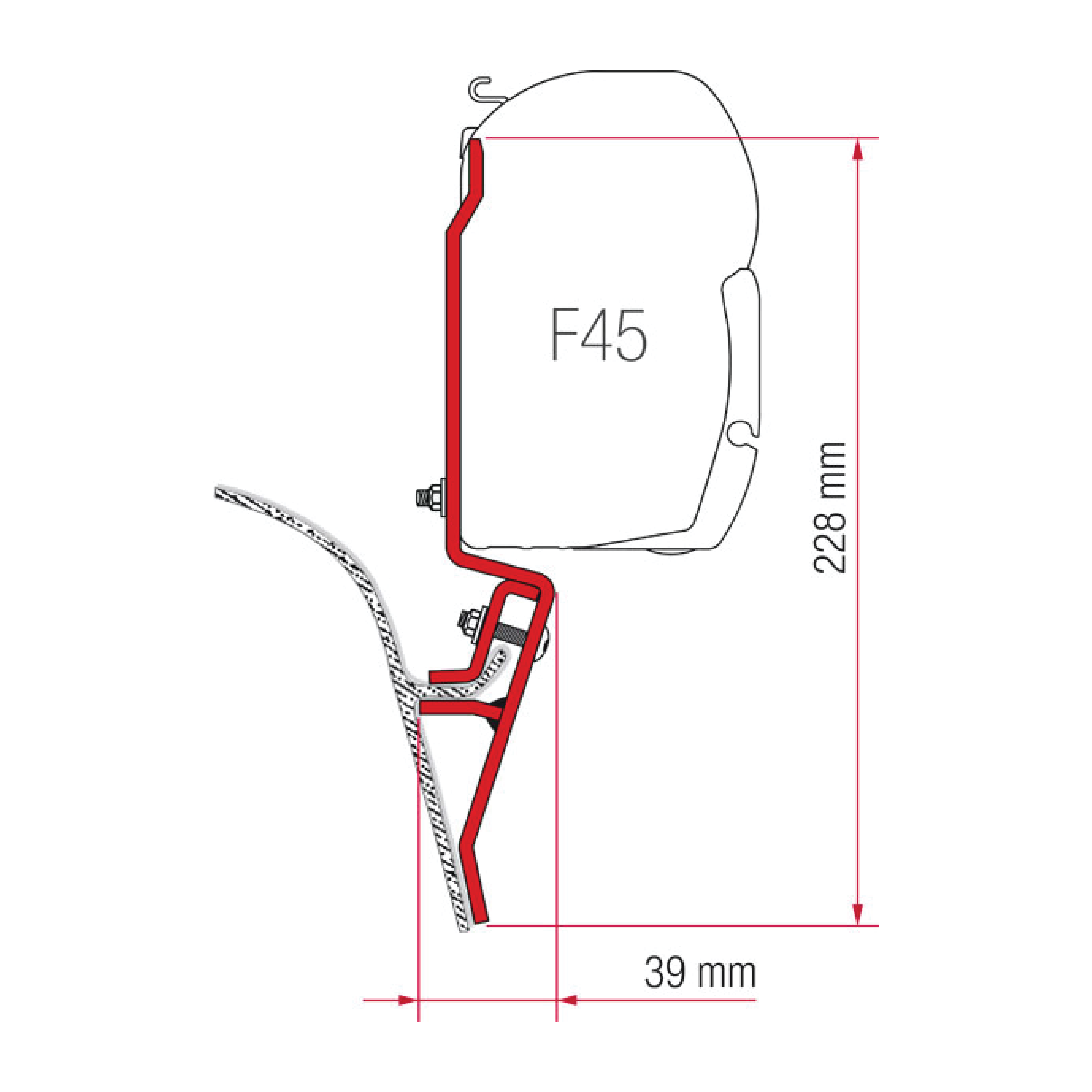 FIAMMA - F45 VWT3 VANAGON BRACKET KIT (2 PCS) - 98655-035 - Unaka Gear Co.