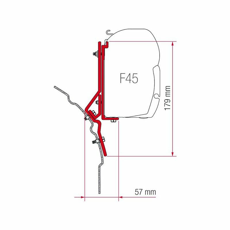 FIAMMA - F45 VWT4 EUROVAN BRACKET KIT (2 PCS) - 98655-292 - Unaka Gear Co.