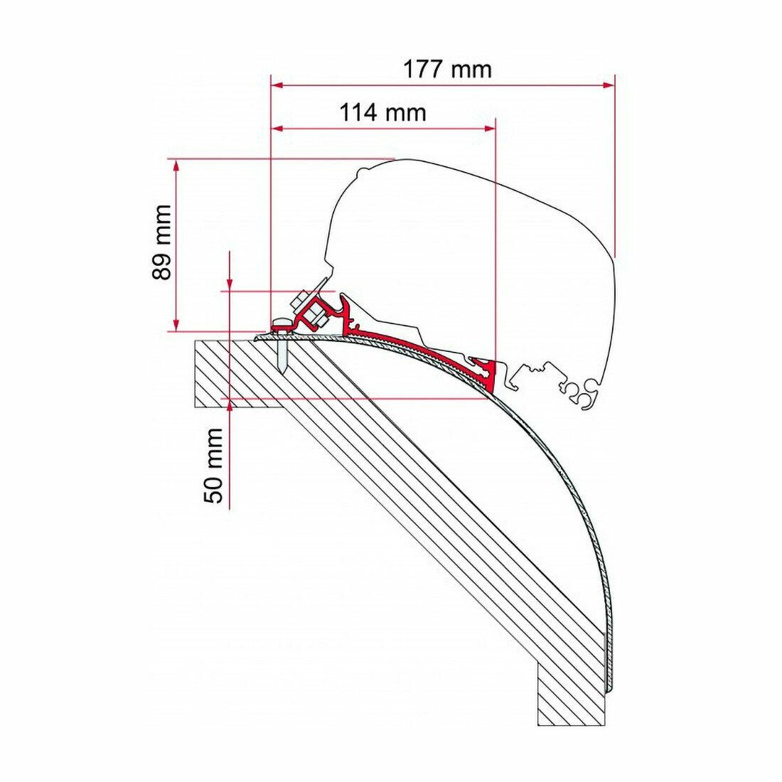 fiamma - F65 LAIKA KREOS BRACKET >05 (3 PCS) - 98655-698 - Unaka Gear Co.